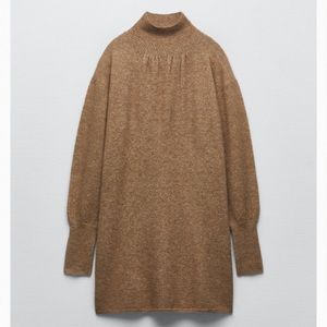 Elegant Brown Knit Dress